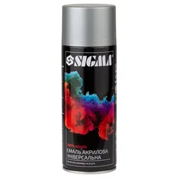Эмаль аэрозольная акриловая 400мл RAL 9006 серебристый глянец SIGMA (2736871) - PRORAB image-10