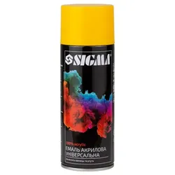 Эмаль аэрозольная акриловая 400мл RAL 1028 желтый глянец SIGMA (2737011) - PRORAB image-13