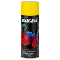 Емаль аерозольна акрилова 400мл RAL 1021 канарково-жовтий глянець SIGMA (2737021) - PRORAB image-14