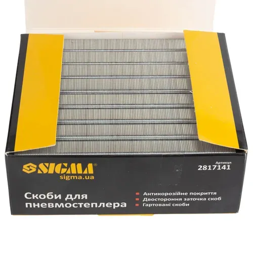 Скоби 14×12.8мм для пневмостеплера 5000шт SIGMA (2817141) - PRORAB image-2
