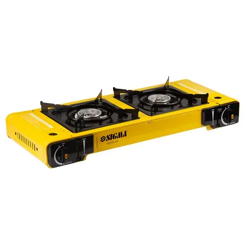 Газовая плита двухконфорочная с пьезоподжигом и адаптером Comfort (кейс) SIGMA (2903461) - PRORAB image-2