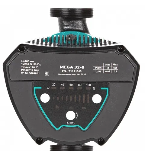 Насос циркуляційний енергозберігаючий 8-130Вт Hmax 8м Qmax 108л/хв Ø1½" 180мм + гайки Ø1" AQUATICA GPA25-8/180 IV (774075) - PRORAB image-2