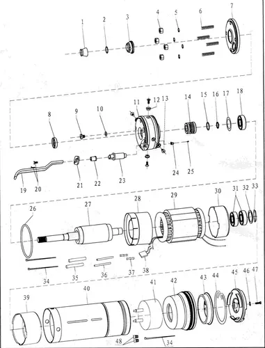 Насос центробежный скважинный 1.5кВт H 197(158)м Q 55(33)л/мин Ø102мм AQUATICA (DONGYIN) 4SDm2/28 (777126) - PRORAB image-3