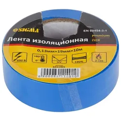 Изолента ПВХ (синяя) 0.13мм×19мм×10м Premium SIGMA (8411401) - PRORAB image-8