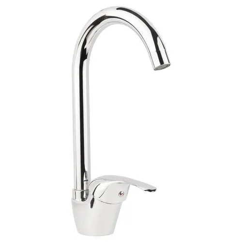 Змішувач s55 Ø40 для кухні вилив високий вухо на гайці AQUATICA (9755100) - PRORAB