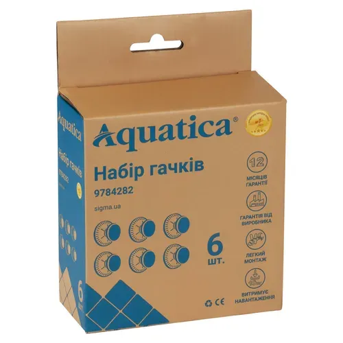 Крючки на вакуумных присосках s42 Ø40×40мм черный/белый (6шт) AQUATICA (9784282) - PRORAB image-5