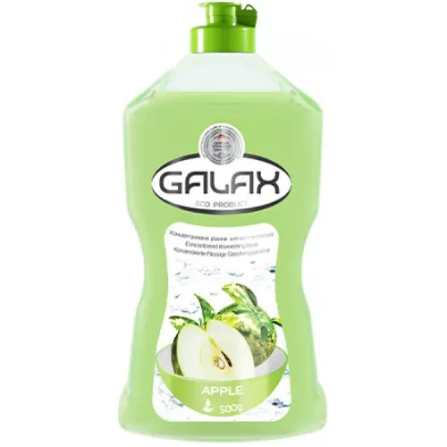 Средство для мытья посуды Galax 0,5л концентрат яблоко - PRORAB