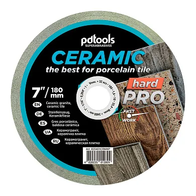Диск алмазный PDtools CERAMIC HARD PRO 180 1.6 10 25.4 - PRORAB