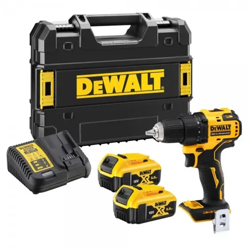 Аккумуляторная дрель-шуруповерт DeWALT DCD708P2T (2х18 В, 5 А*ч, 65 Н*м) - PRORAB