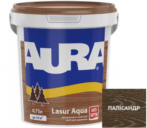 Деревозащитное средство AURA Lasur Aqua акриловое 0,75л палисандир - PRORAB