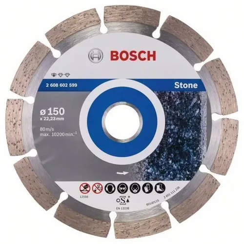 Bosch Круг алмазный отрезной PF Stone 150х22 сегментный - PRORAB