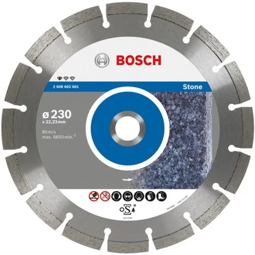 Bosch Круг алмазный отрезной PF Stone 230х22 сегментный - PRORAB