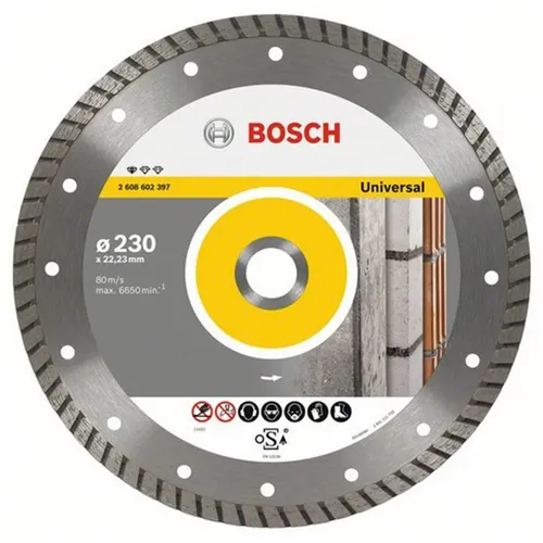 Bosch Круг алмазный отрезной PF Universal 230х22 турбо - PRORAB