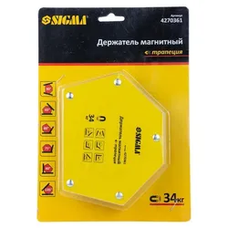 Магнит для сварки Sigma трапеция 34кг 45/90/135 4270361 - PRORAB image-14