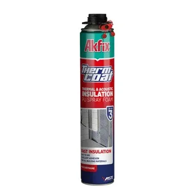 Пена утеплитель Akfix THERMCOAT 850мл 900гр жидкий пенопласт - PRORAB