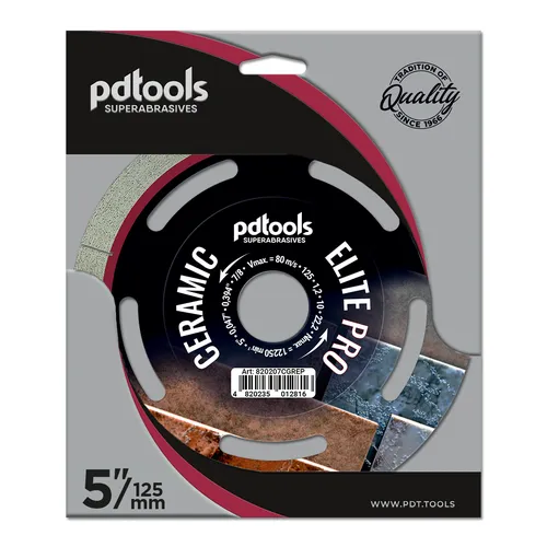 Диск алмазный PDtools CERAMICS ELITE PRO 125 1.2 10 22.2 - PRORAB image-1