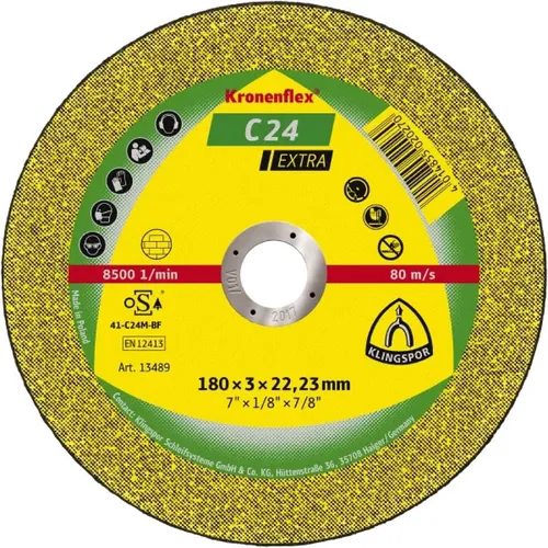 Klingspor Круг отрезной С24 Extra 180х3,0х22, камень - PRORAB