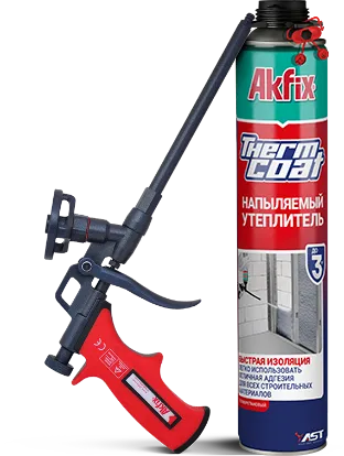 Пена утеплитель Akfix THERMCOAT 850мл 900гр жидкий пенопласт - PRORAB image-1