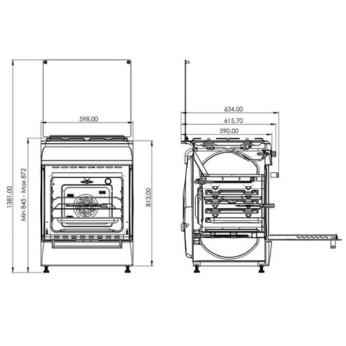 Плита газовая G4FG6612W-0 60см. белая (GRUNHELM) - PRORAB image-5