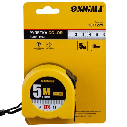 Рулетка SIGMA COLOR 5м×19мм 3811221 - PRORAB image-2