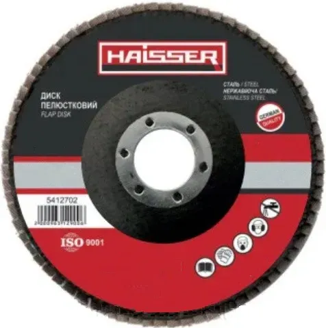 Круг лепестковый HAISSER 125х22.2 Р60 Т27 - PRORAB