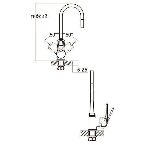 Смеситель AQUATICA ML-4B544C кухня 9746130 - PRORAB image-3