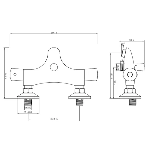 Смеситель CORSO термостатический для ванны EG-8C187C - PRORAB image-3