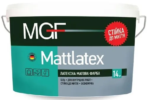 Краска латексная MGF M100 Mattlatex 14кг - PRORAB